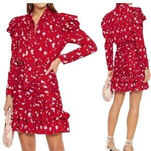 Walter Baker dress size 4 red with blue and white pattern Spring dream